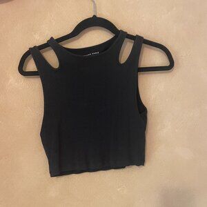 American Eagle black cropped tank top